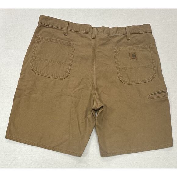 Carhartt B203 BUC (Buckskin) Brown Canvas Cargo Work Shorts Size 40 Mens - Picture 4 of 7